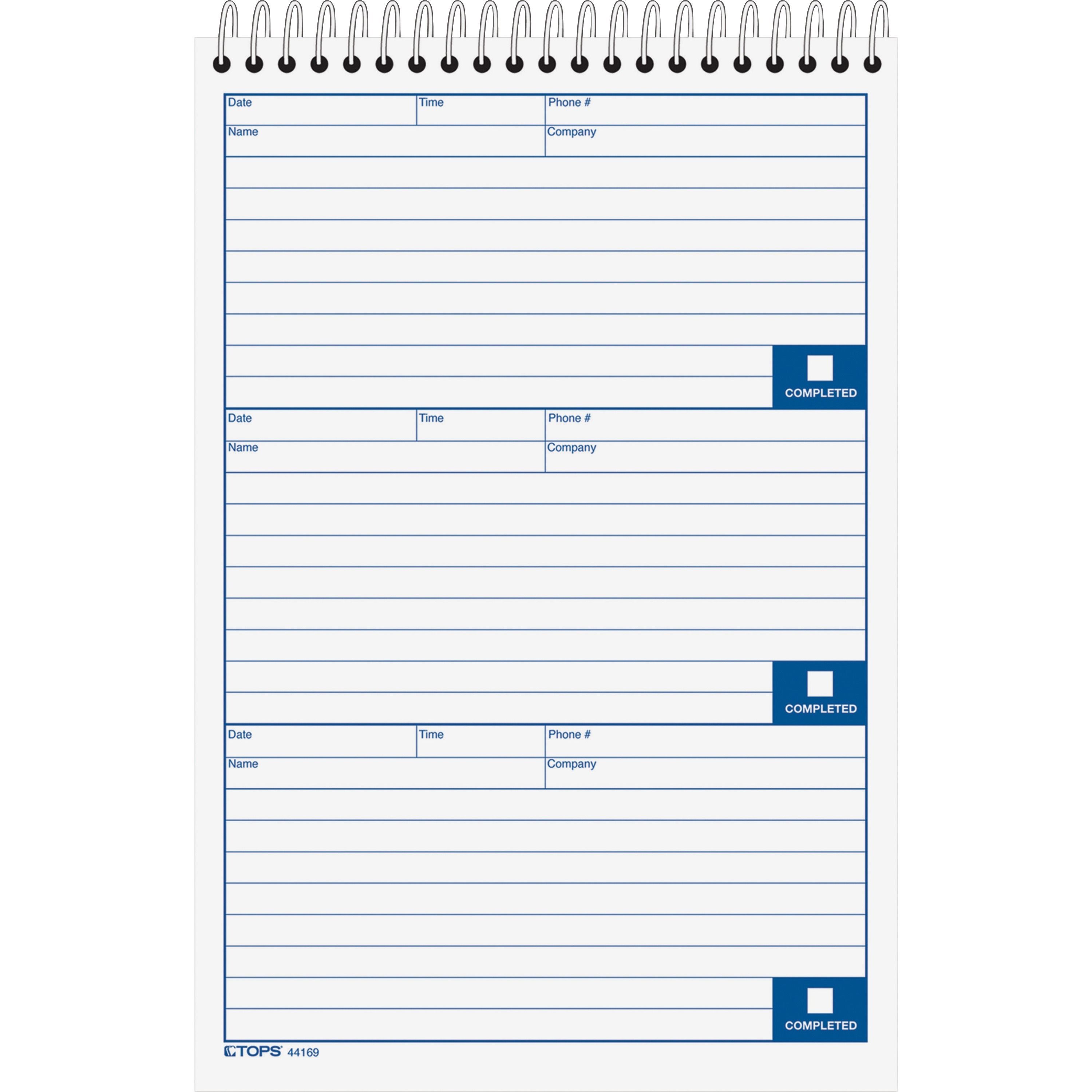 Voice Message Log Books by TOPS Products TOP44169 | OnTimeSupplies.com