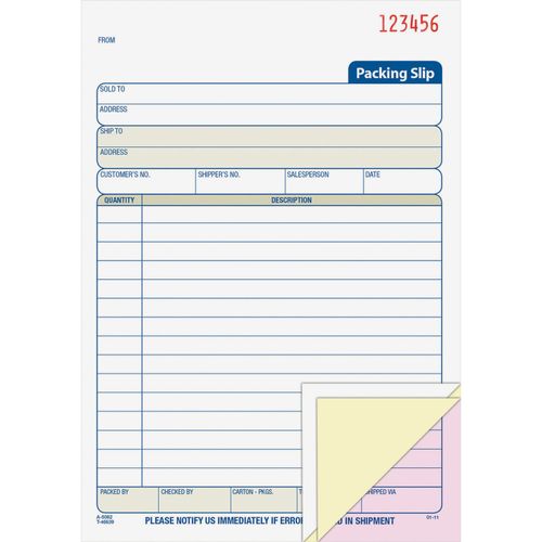 Packing Slip Book by Adams® ABFT5082