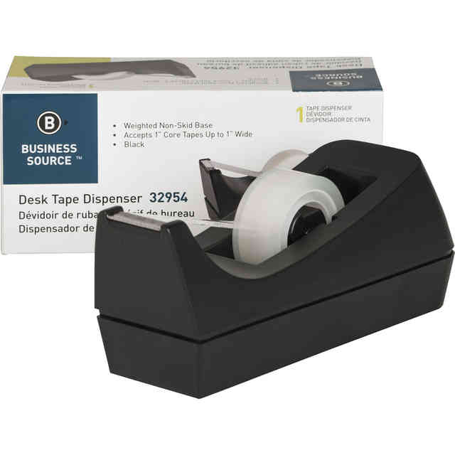 Scotch Tape Desktop Tape Dispenser, Weighted Non-Skid Base, Black