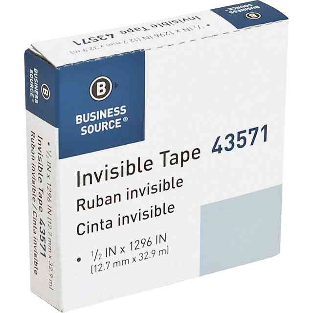 Business Source Invisible Tape Dispenser Refill Roll - 36 yd Length x 0.75 Business Source Invisible Tape Dispenser Refill Roll - 36 yd Length x 0.75