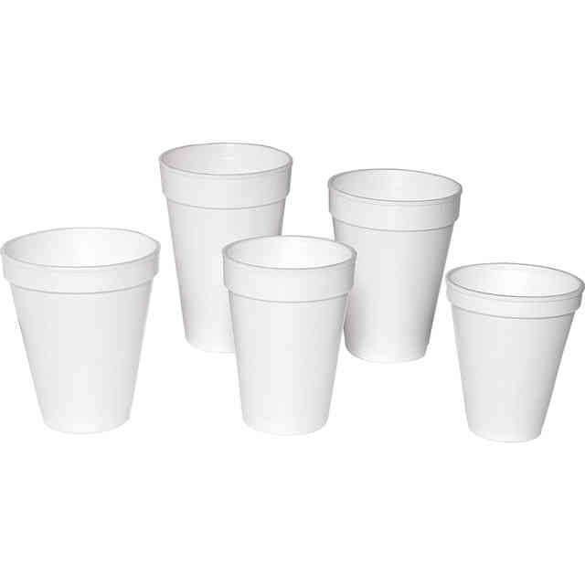 8 oz Disposable Foam Cup White Styrofoam Drinking Hot and Cold Cups