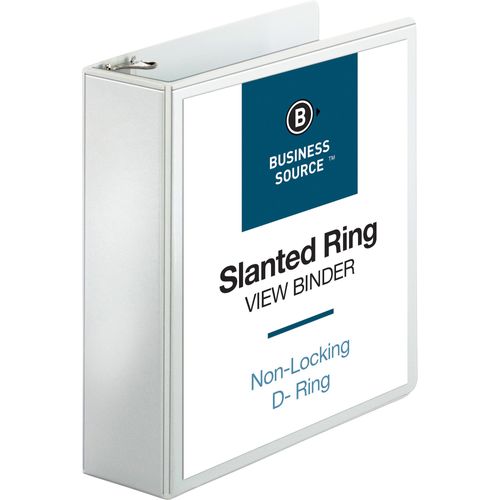 Basic D-Ring White View Binders by Business Source BSN28443