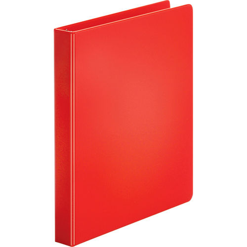 Basic Round Ring Binders, 1 Binder Capacity, Letter, 8 1/2 x 11 Sheet  Size, Round Ring Fastener(s), Vinyl, Red, 11.20 oz, 1 Each