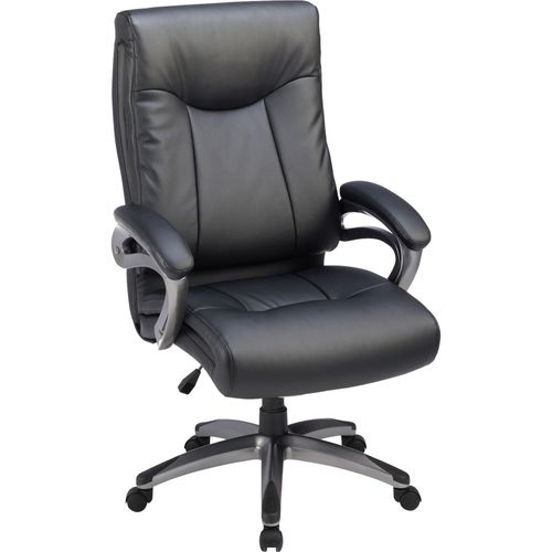 Office Star Space Seating Executive Bonded Leather Office Chair in Black