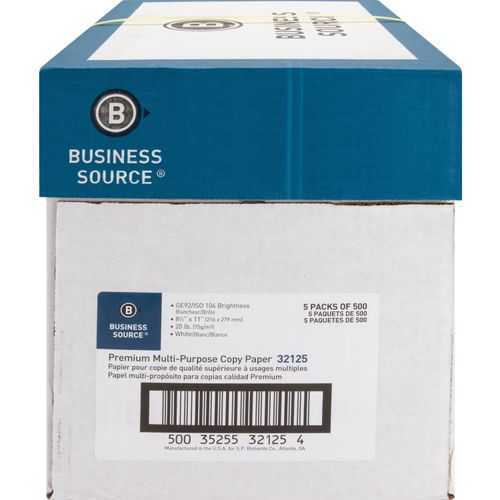 Copy Paper, 92 Bright, 3-Hole, 20 lb Bond Weight, 8.5 x 11, White, 500  Sheets/Ream, 10 Reams/Carton - Valdes Supply