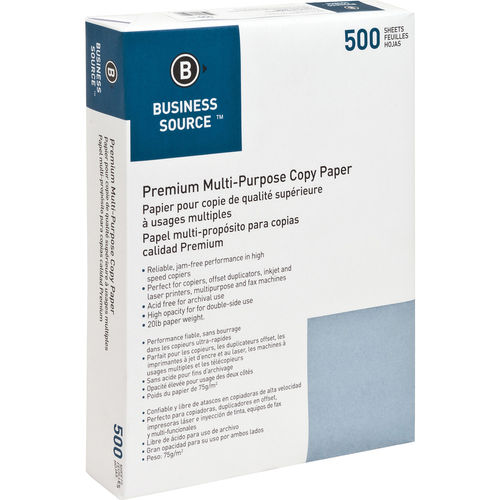 HP Office Paper, Legal Size - 20 lb Basis Weight - 92 Brightness - 500 /  Ream - White