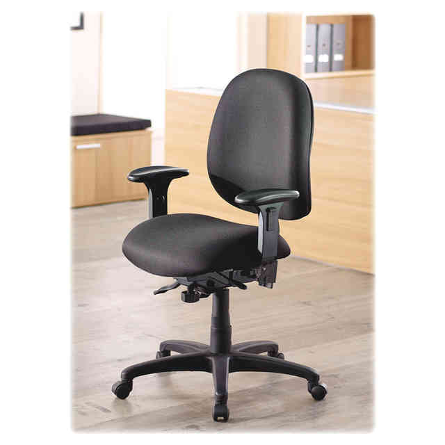 Lorell High-Performance Eronomic Task Chair - Black Seat - Black Back - Metal Frame - 5-star Base - 1 Each Lorell High-Performance Eronomic Task Chair - Black Seat - Black Back - Metal Frame - 5-star Base - 1 Each