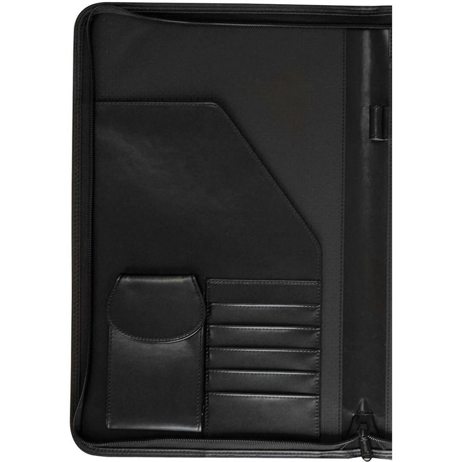 Legal Size Black Dacasso Deluxe Zip-Around Portfolio E1003 