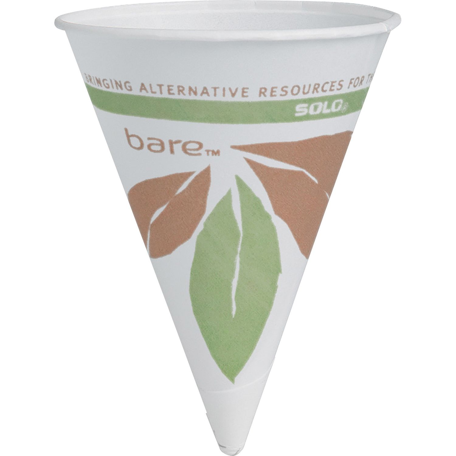 SOLO Cup Company 4BR Cone Water Cups, Cold, Paper, 4 oz., White, 200/Pack 