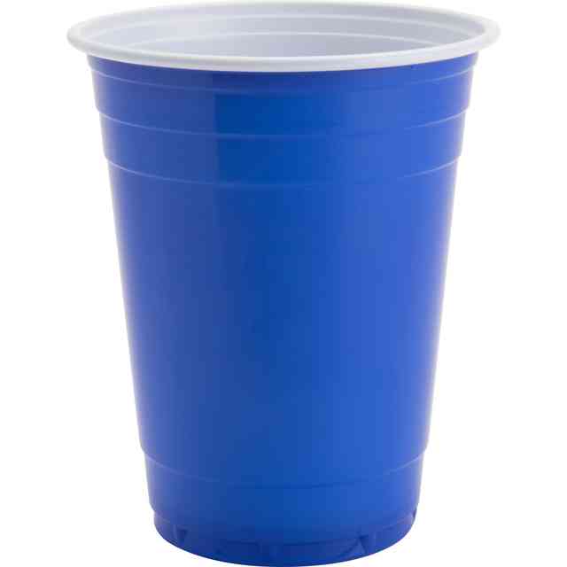 Genuine Joe 16 oz Party Cups - 50 / Pack - Blue, White - Plastic - Party, Cold Drink, Beverage Genuine Joe 16 oz Party Cups - 50 / Pack - Blue, White - Plastic - Party, Cold Drink, Beverage