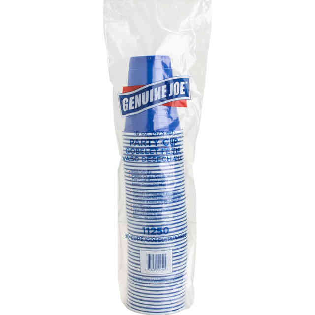 Genuine Joe 16 oz Party Cups - 50 / Pack - Blue, White - Plastic - Party, Cold Drink, Beverage Genuine Joe 16 oz Party Cups - 50 / Pack - Blue, White - Plastic - Party, Cold Drink, Beverage