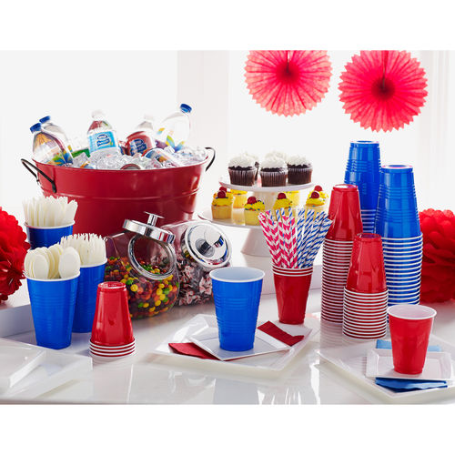 Red 16 oz Plastic Cups