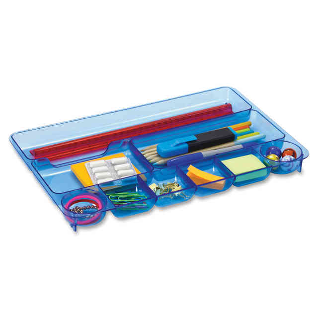 Officemate Blue Glacier Drawer Tray - 9 Compartment(s) - 1.1 Officemate Blue Glacier Drawer Tray - 9 Compartment(s) - 1.1