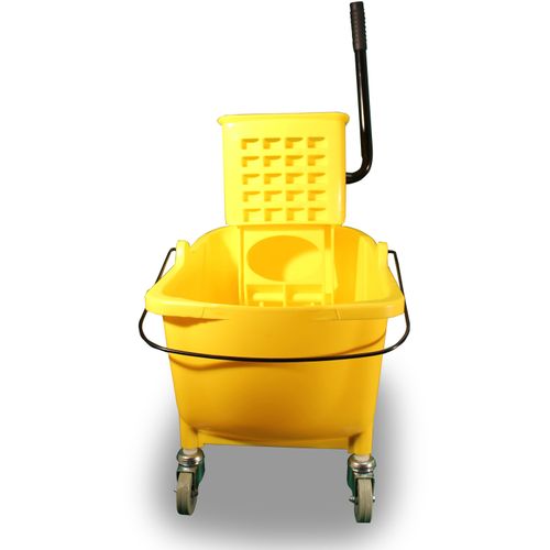 35 Qt. Yellow Mop Bucket and Down Press Wringer Combo