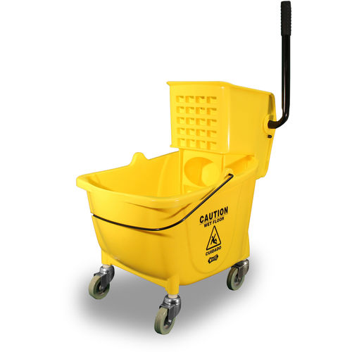 35 Qt. Yellow Mop Bucket and Down Press Wringer Combo