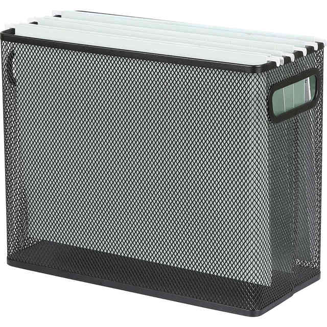 Lorell Mesh Tabletop Hanging File Holder - Black - Steel - 1 Each Lorell Mesh Tabletop Hanging File Holder - Black - Steel - 1 Each