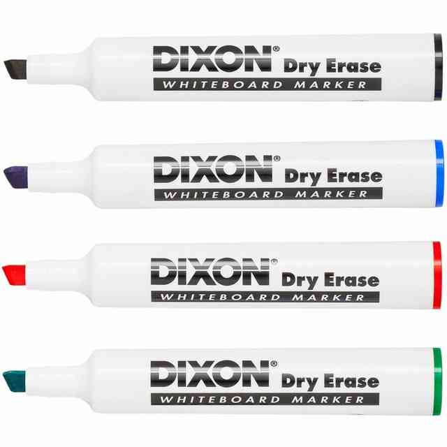 Ticonderoga Dry Erase Markers - Broad, Fine Marker Point - Chisel Marker Point Style - Assorted - 4 / Pack Ticonderoga Dry Erase Markers - Broad, Fine Marker Point - Chisel Marker Point Style - Assorted - 4 / Pack