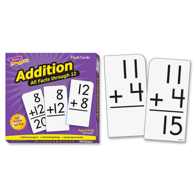 Trend Addition all facts through 12 Flash Cards - Theme/Subject: Learning - Skill Learning: Addition - 169 Pieces - 6+ - 169 / Box Trend Addition all facts through 12 Flash Cards - Theme/Subject: Learning - Skill Learning: Addition - 169 Pieces - 6+ - 169 / Box