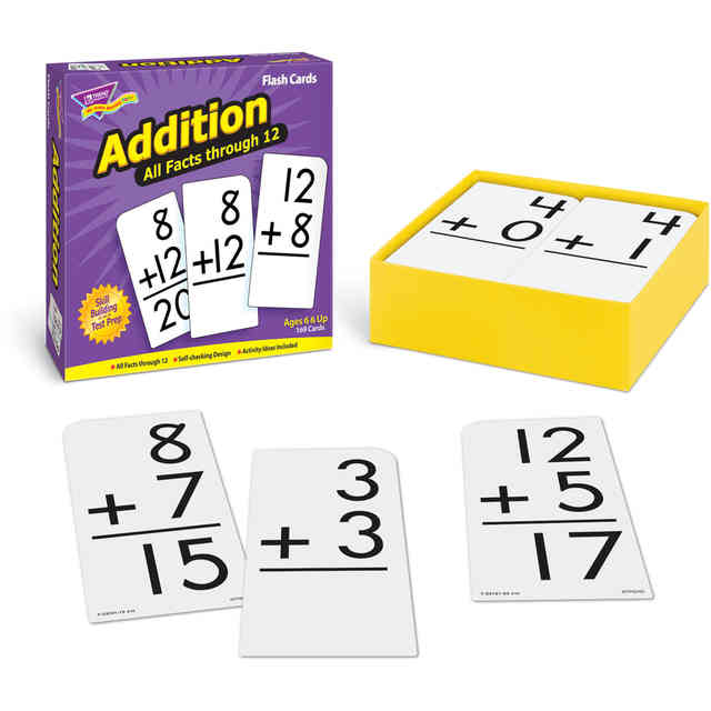 Trend Addition all facts through 12 Flash Cards - Theme/Subject: Learning - Skill Learning: Addition - 169 Pieces - 6+ - 169 / Box Trend Addition all facts through 12 Flash Cards - Theme/Subject: Learning - Skill Learning: Addition - 169 Pieces - 6+ - 169 / Box
