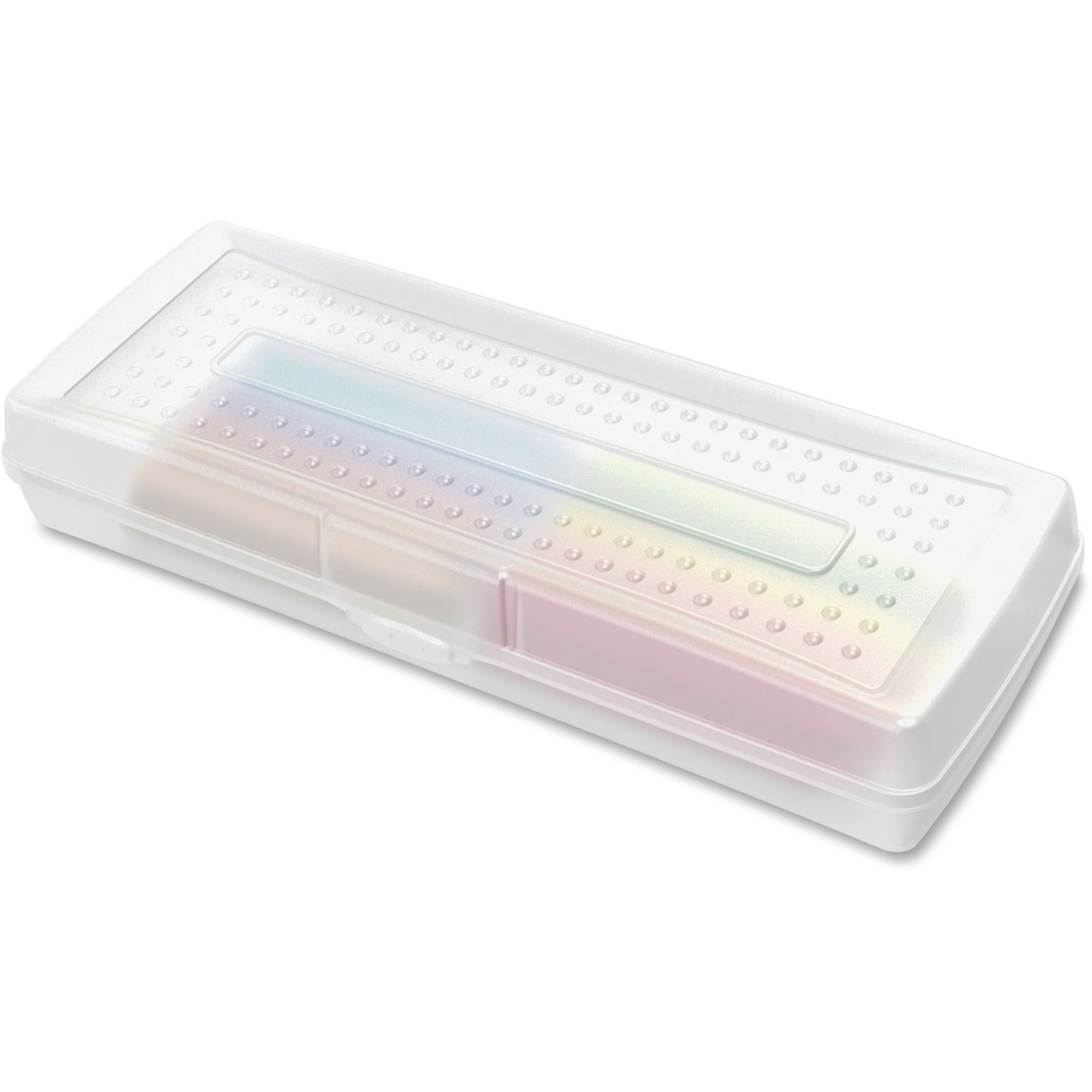 Clear Mini Pencil Box by Sparco Products SPR23811