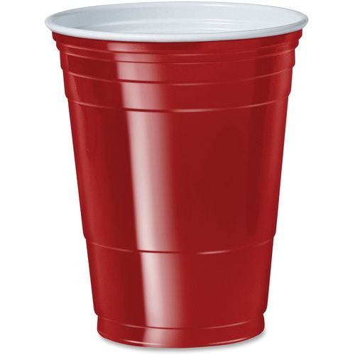 Solo Cup CB1220202 12 oz Plastic Bowl, Red - 24 per Pack