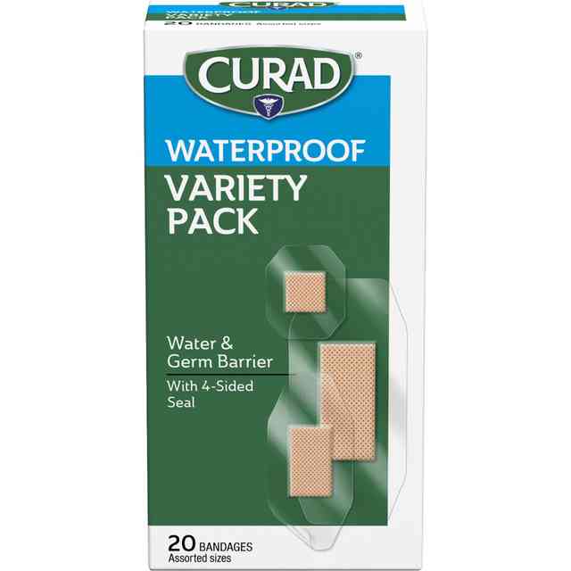 Curad Assorted Waterproof Transparent Bandages - 20/Box - Transparent - Polyurethane Curad Assorted Waterproof Transparent Bandages - 20/Box - Transparent - Polyurethane