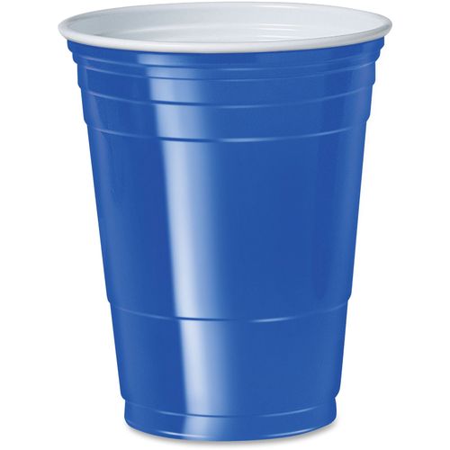 Solo Cup 16 oz. Plastic Cold Party Cups, Blue, 50 / Pack (Quantity)