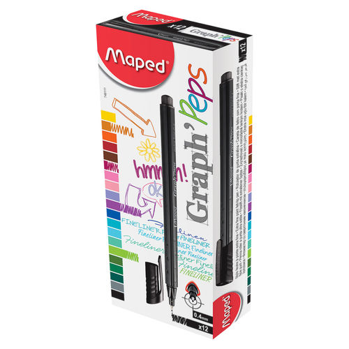 Graph' Peps Fineliner Felt Tip Pens by Maped HLX749111