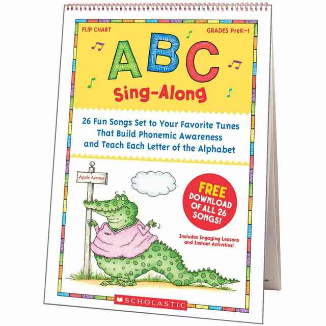 Scholastic ABC Sing-Along Flip Chart - Theme/Subject: Learning - Skill Learning: Alphabet, Phonemic Awareness, Letter Recognition - 1 / Set Scholastic ABC Sing-Along Flip Chart - Theme/Subject: Learning - Skill Learning: Alphabet, Phonemic Awareness, Letter Recognition - 1 / Set