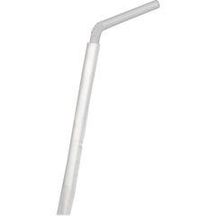 Boardwalk Flexible Wrapped Straws, 7 3/4, White, 500/Pack, 20 Packs/Carton