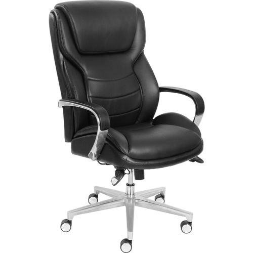 Gray High Back Executive Premium Faux Leather Office Chair with Back  Support, Armrest and Lumbar Support