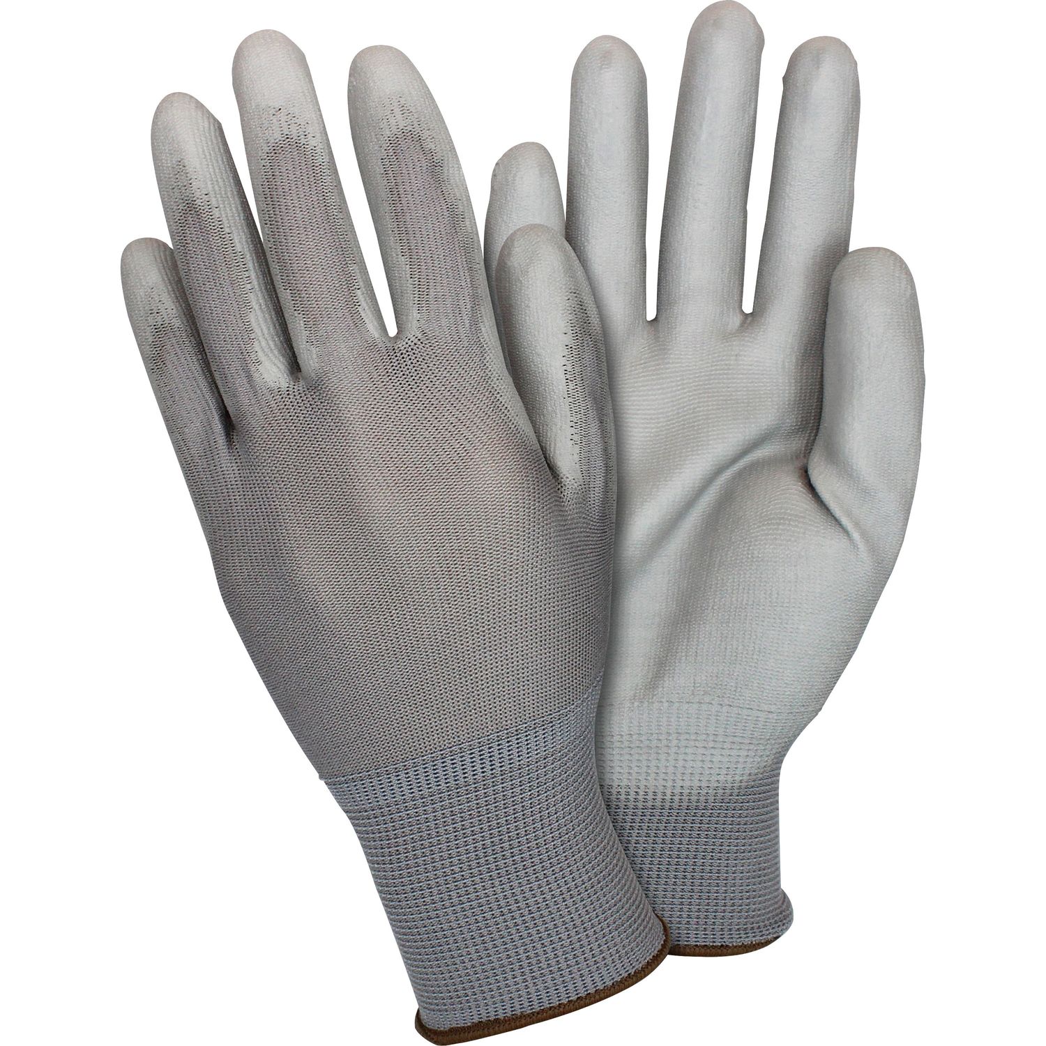 Economy PU Coated Work Gloves, Black, Small, Dozen - Office