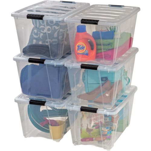 IRIS Stack And Pull Storage Containers With Built In Handles 32