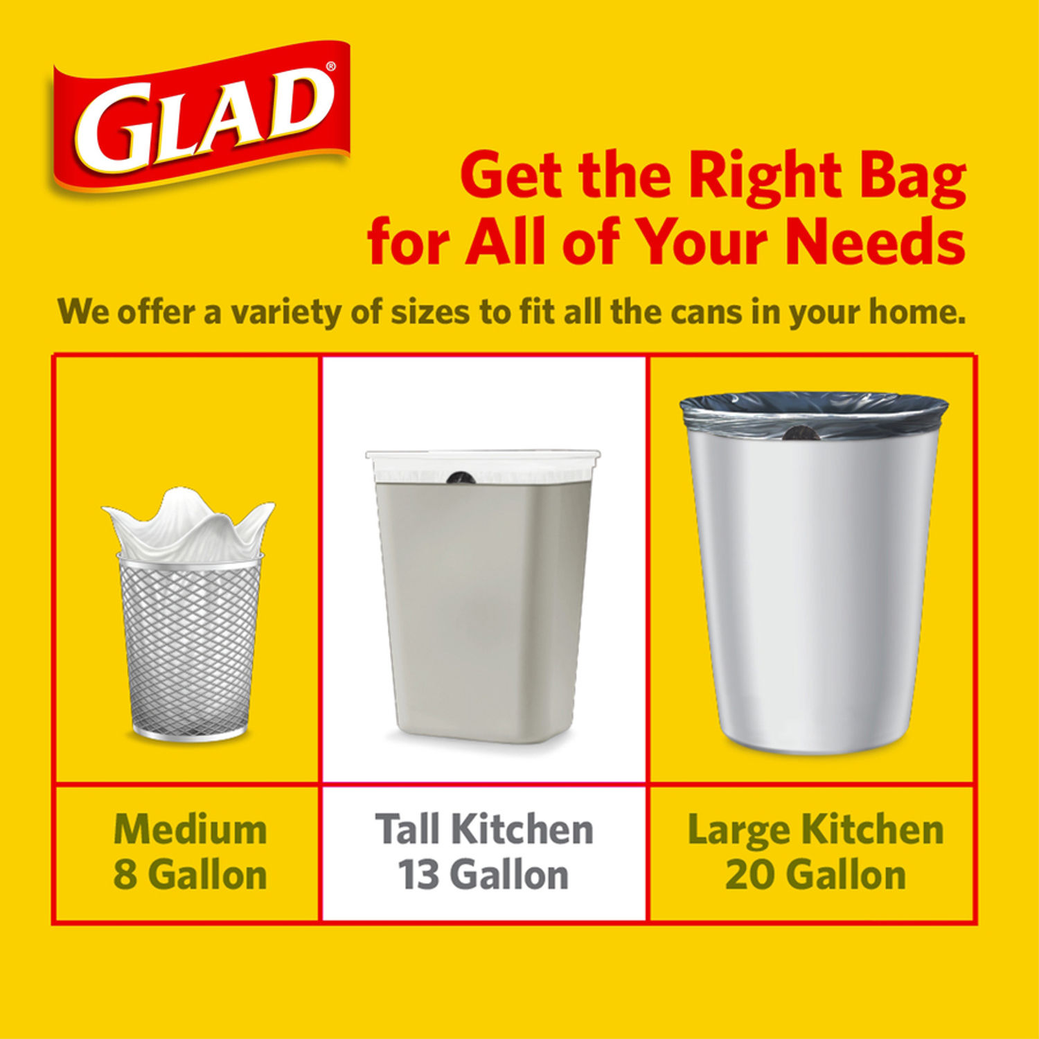 Glad ForceFlexPlus Tall Kitchen Drawstring Trash Bags - CLO70320CT 