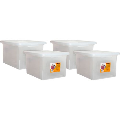Letter/Legal Plastic File Box by Lorell LLR68925CT