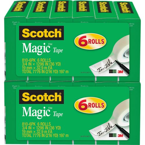 Scotch Invisible Magic Tape - 36 yd Length x 1 Width - 1 Core