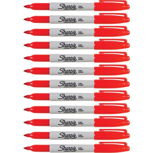 Sharpie 30052 Permanent Marker, Sharpie, Fine Point, Red