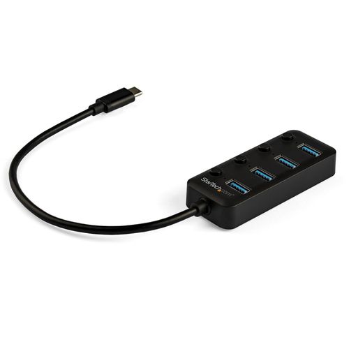 4 Port USB C Hub - 4x USB 3.0 Type-A with Individual On/Off Port ...