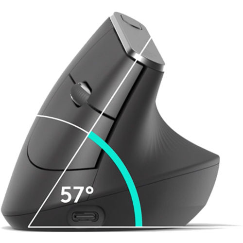  logitech MX Vertical Advanced Ergonomic Mouse, Wireless via  Bluetooth or Included USB Receiver (Renewed) : Electronics