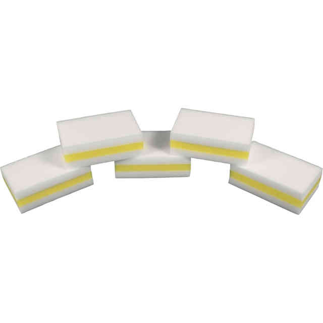 Genuine Joe Dual-Sided Melamine Eraser Amazing Sponges - 4.5 Genuine Joe Dual-Sided Melamine Eraser Amazing Sponges - 4.5