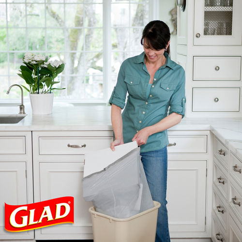 Glad ForceFlex Tall Kitchen Drawstring Trash Bags 13 gal Capacity