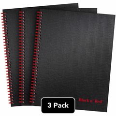 Black n' Red Hardcover Twinwire Business Notebook - Twin Wirebound - 12 Black n' Red Hardcover Twinwire Business Notebook - Twin Wirebound - 12