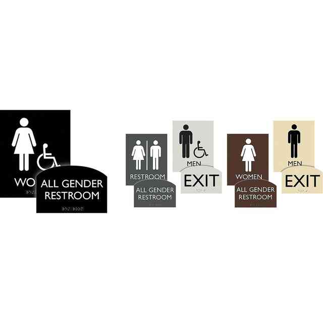 Lorell Men's Restroom Sign - 1 Each - Men Print/Message - 6.4 Lorell Men's Restroom Sign - 1 Each - Men Print/Message - 6.4