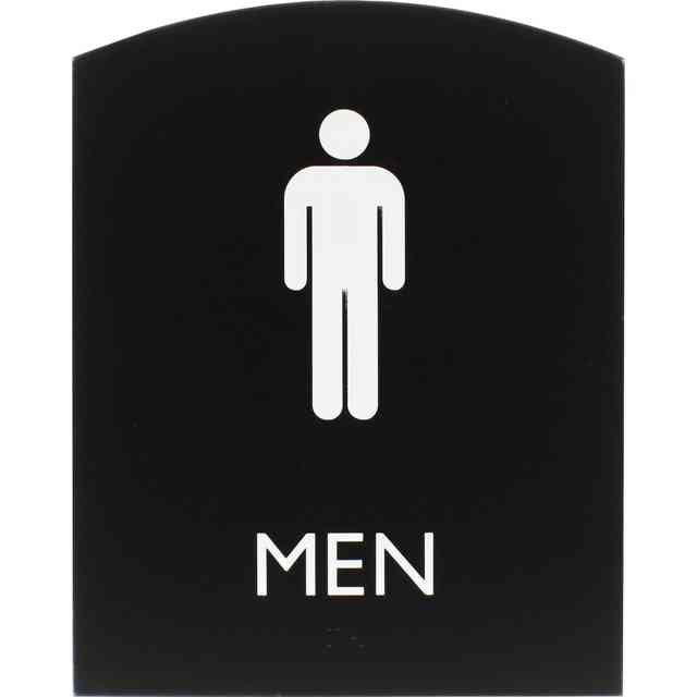 Lorell Arched Men's Handicap Restroom Sign - 1 Each - Men Print/Message - 6.8 Lorell Arched Men's Handicap Restroom Sign - 1 Each - Men Print/Message - 6.8