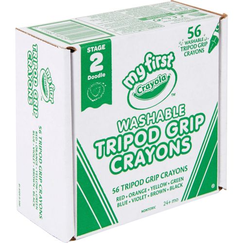 Crayola My First Washable Tripod Grip Crayons, 16 Count 