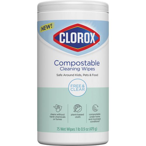 Compostable Cleaning Wipes - All Purpose Wipes - Unscented by The Clorox  Company CLO32486
