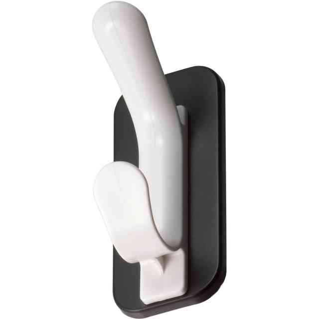 Lorell Magnetic Double Coat Hook - for Coat, Clothes - Plastic - White - 1 Each Lorell Magnetic Double Coat Hook - for Coat, Clothes - Plastic - White - 1 Each