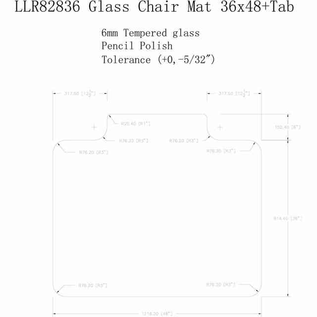 Lorell Tempered Glass Chairmat with Lip - Hardwood Floor, Carpet48 Lorell Tempered Glass Chairmat with Lip - Hardwood Floor, Carpet48