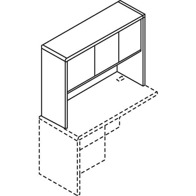 Lorell Essentials Series Stack-on Hutch with Doors - 66 Lorell Essentials Series Stack-on Hutch with Doors - 66
