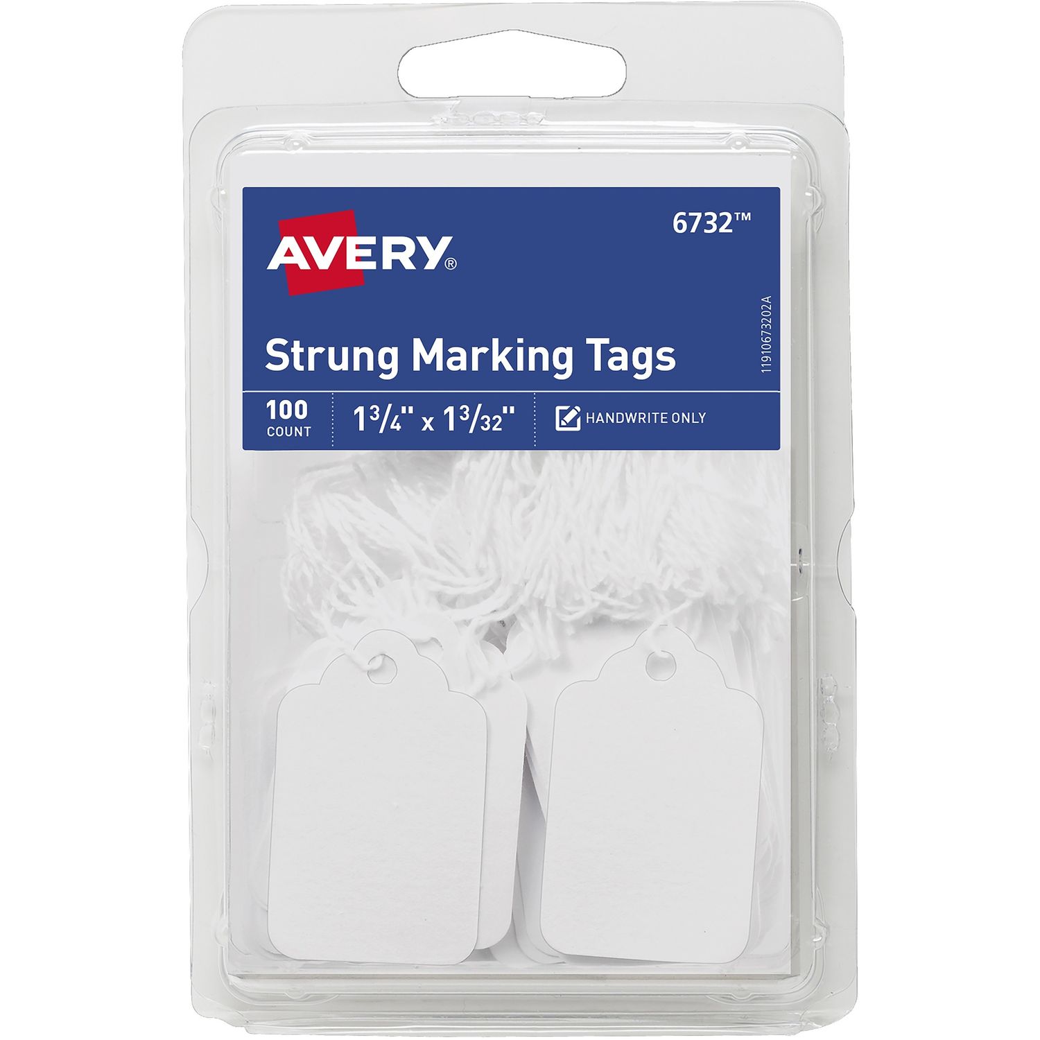 Strung White Marking Tags by Avery AVE06732 | OnTimeSupplies.com